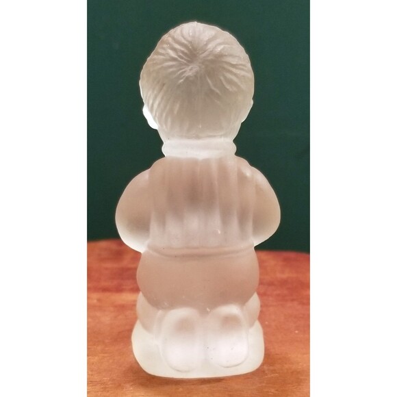 Vintage Goebel Frosted Glass Praying Boy Figurine 2.75" High - Picture 5 of 6